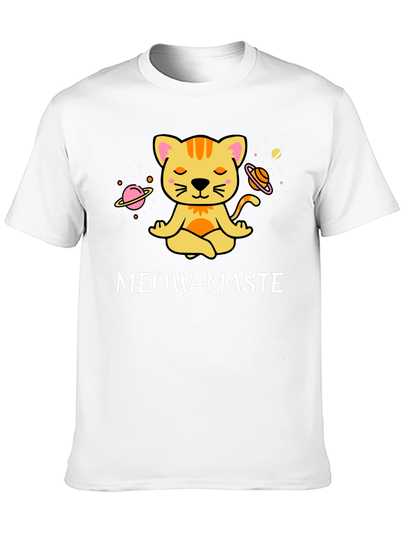 Meow-Maste Cat Meditation T-Shirt Yoga Kitty Tee