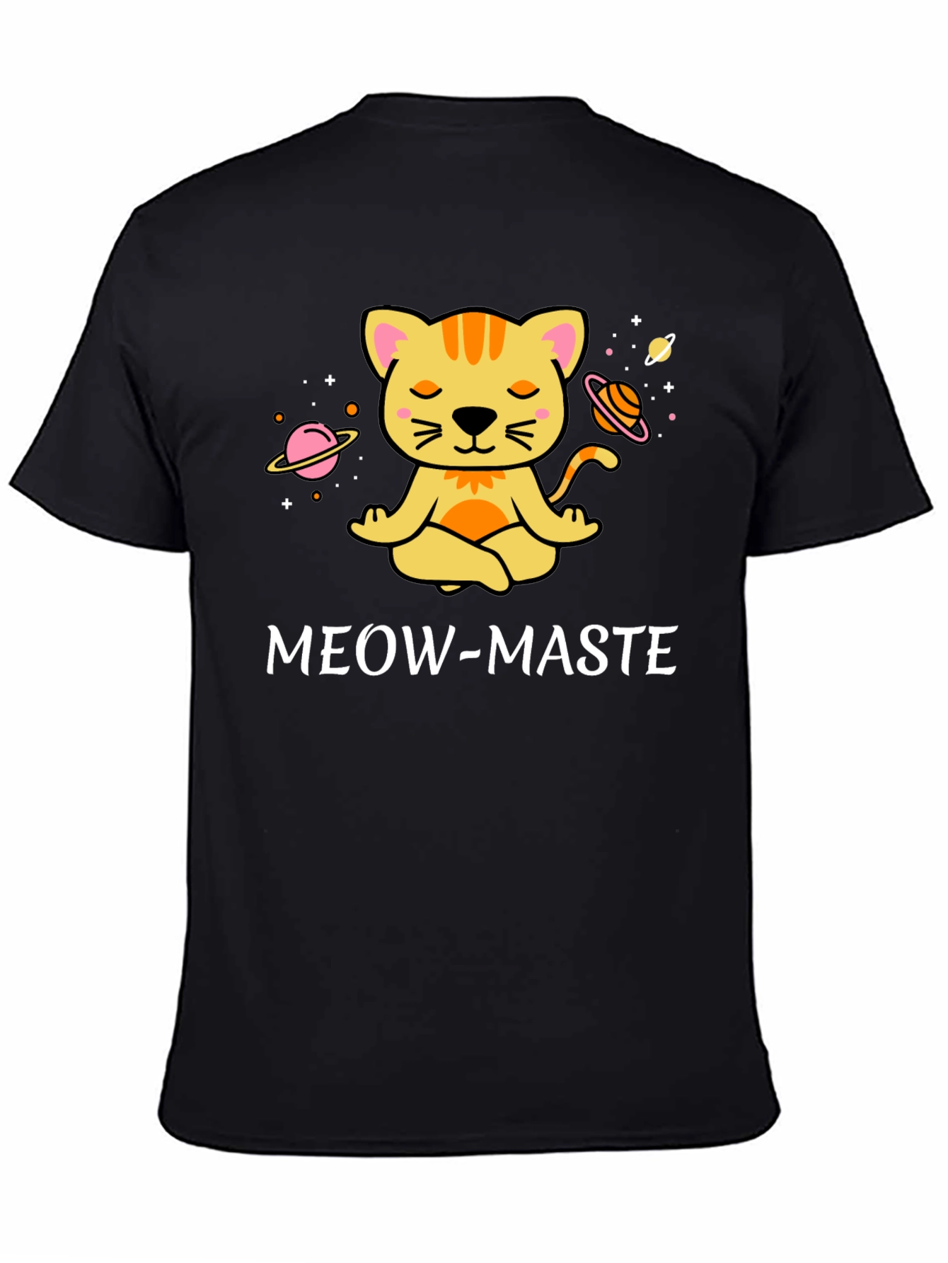 Meow-Maste Cat Meditation T-Shirt Yoga Kitty Tee