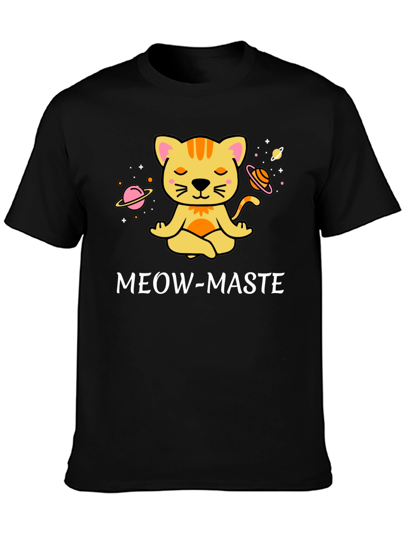 Meow-Maste Cat Meditation T-Shirt Yoga Kitty Tee
