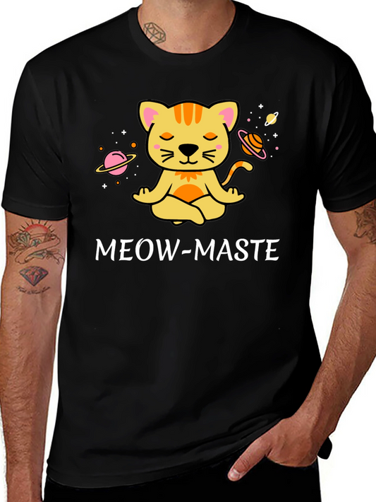 Meow-Maste Cat Meditation T-Shirt Yoga Kitty Tee