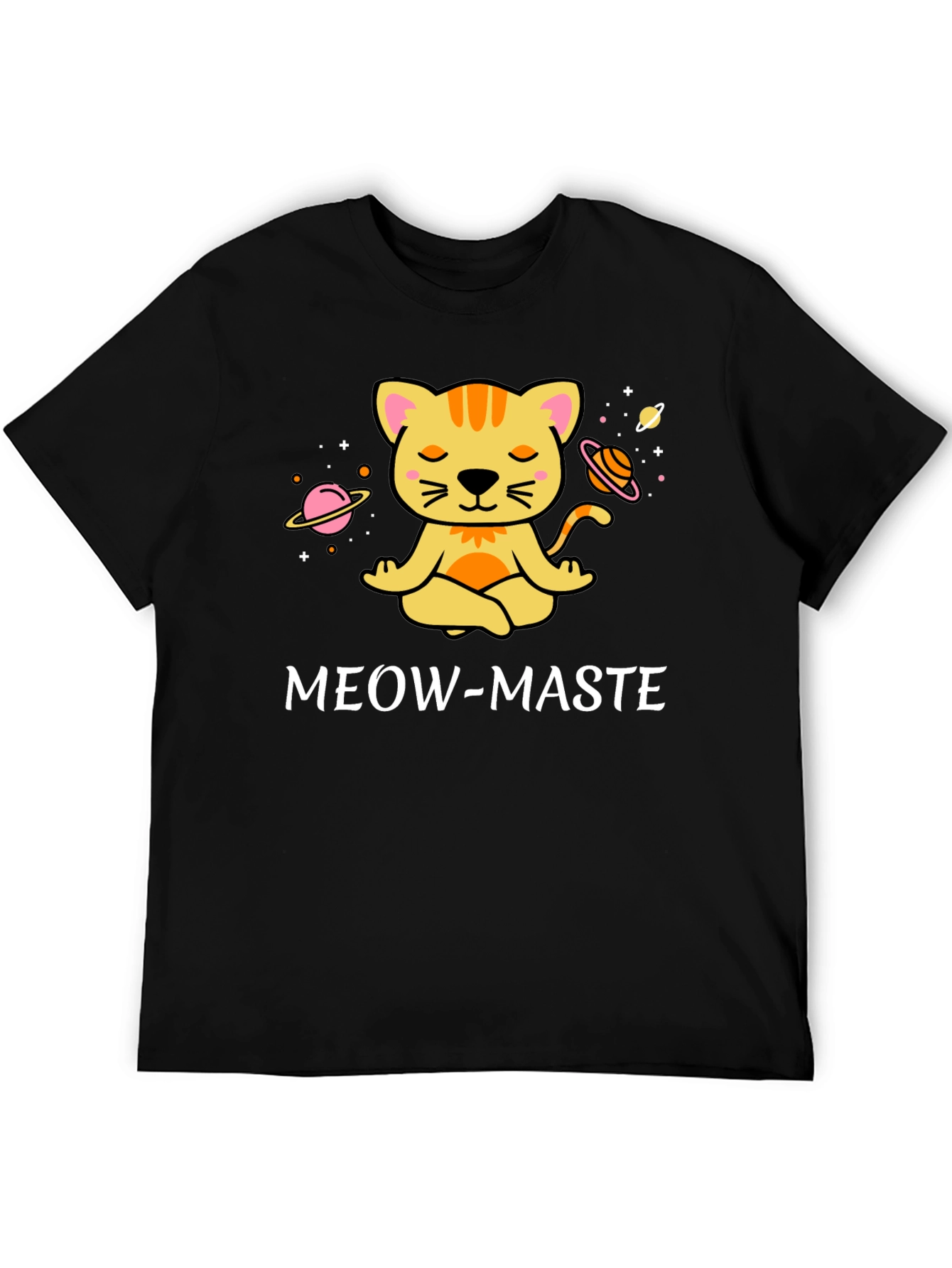Meow-Maste Cat Meditation T-Shirt Yoga Kitty Tee