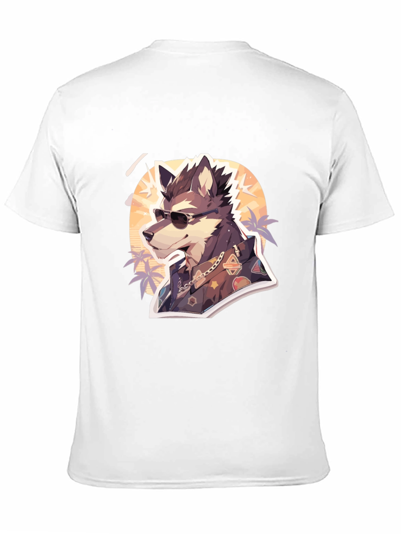 Cool Wolf Graphic Tee - Unique Animal Print