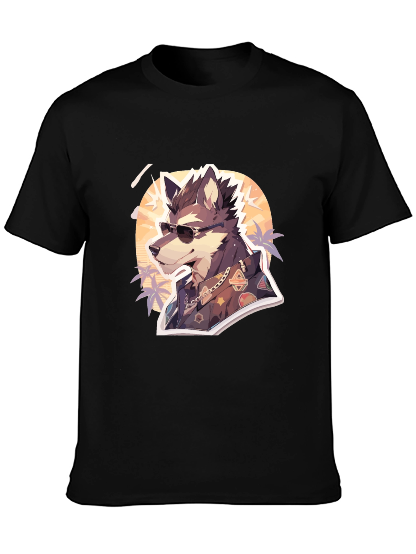 Cool Wolf Graphic Tee - Unique Animal Print