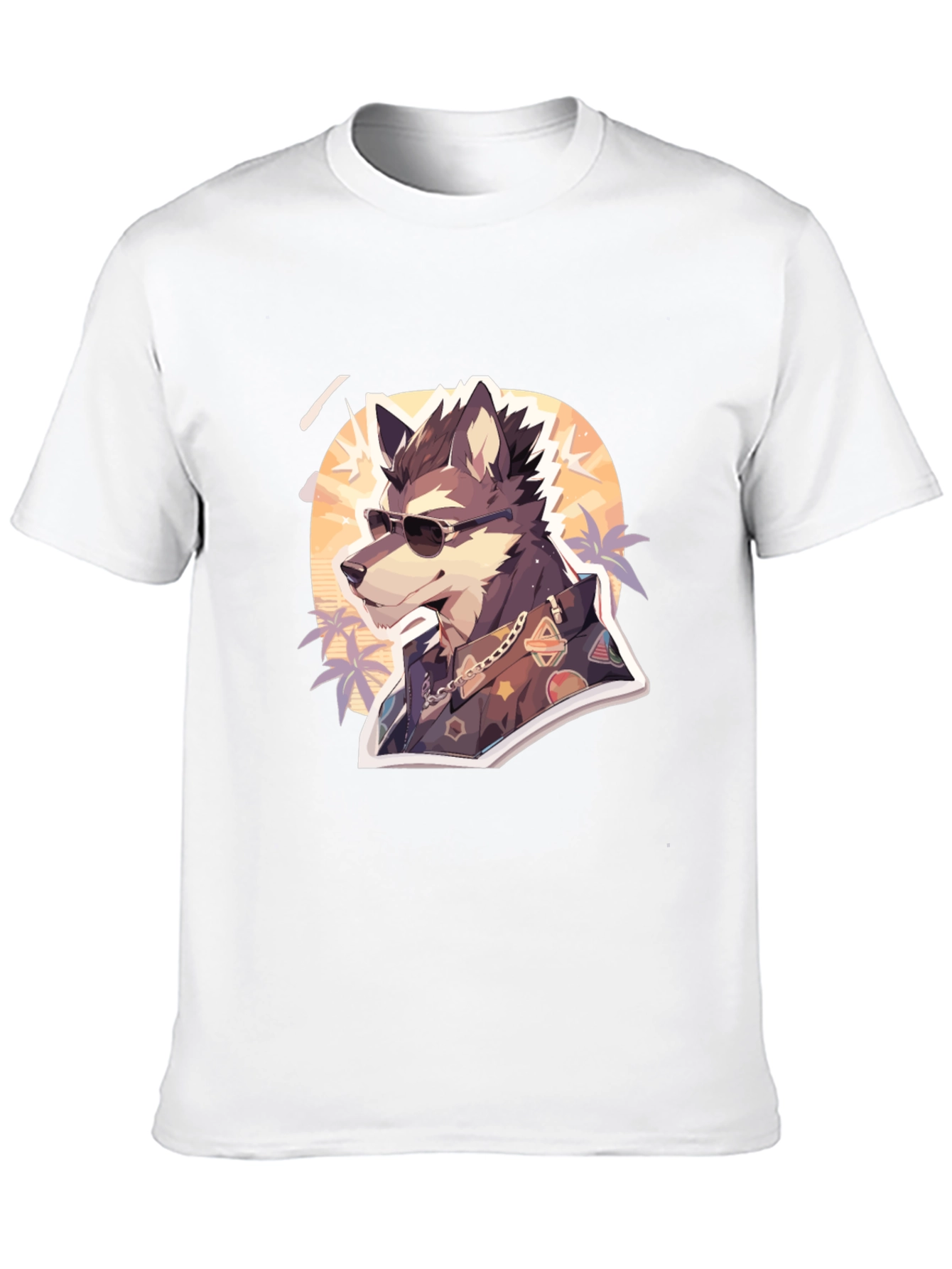 Cool Wolf Graphic Tee - Unique Animal Print