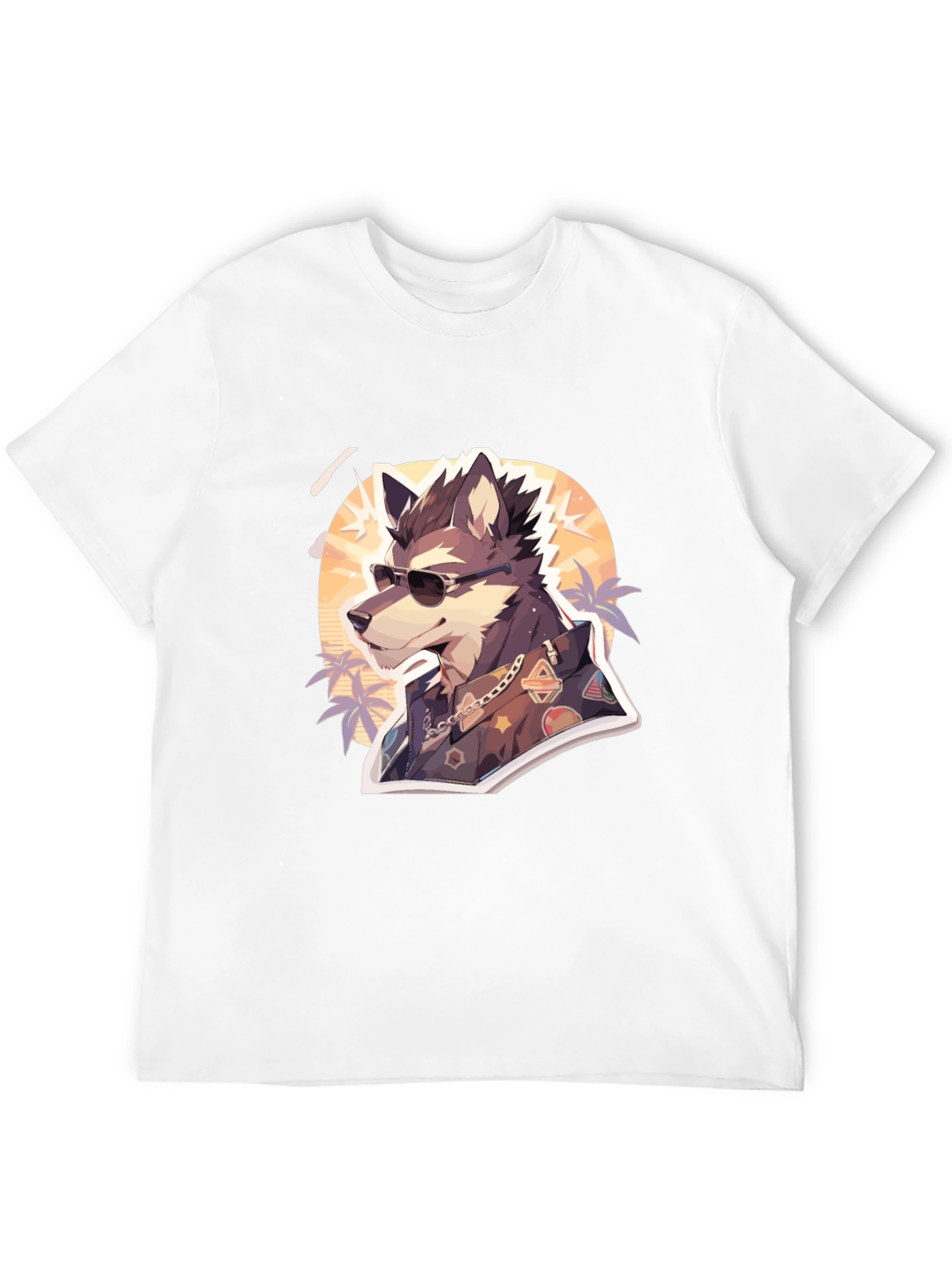 Cool Wolf Graphic Tee - Unique Animal Print