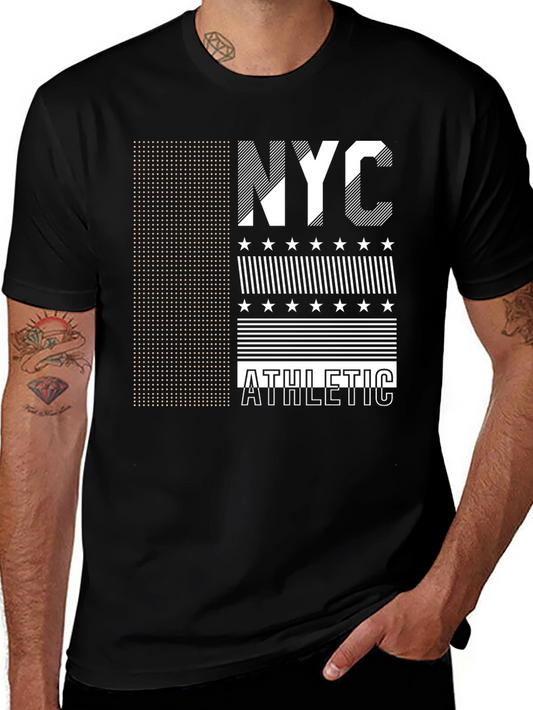 NYC Athletic Graphic Print Black T-Shirt