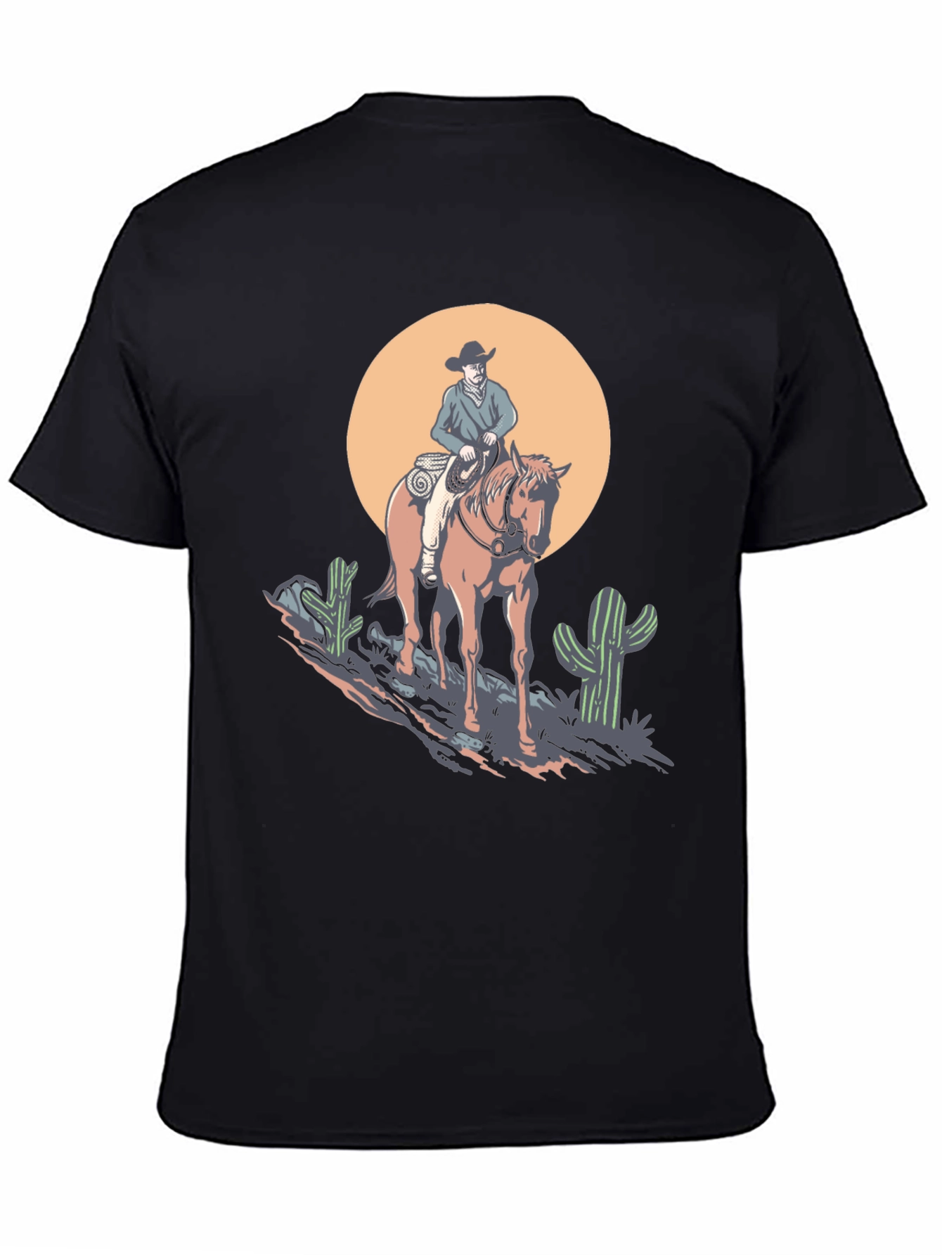 Cowboy Sunset Graphic Tee - Western Style