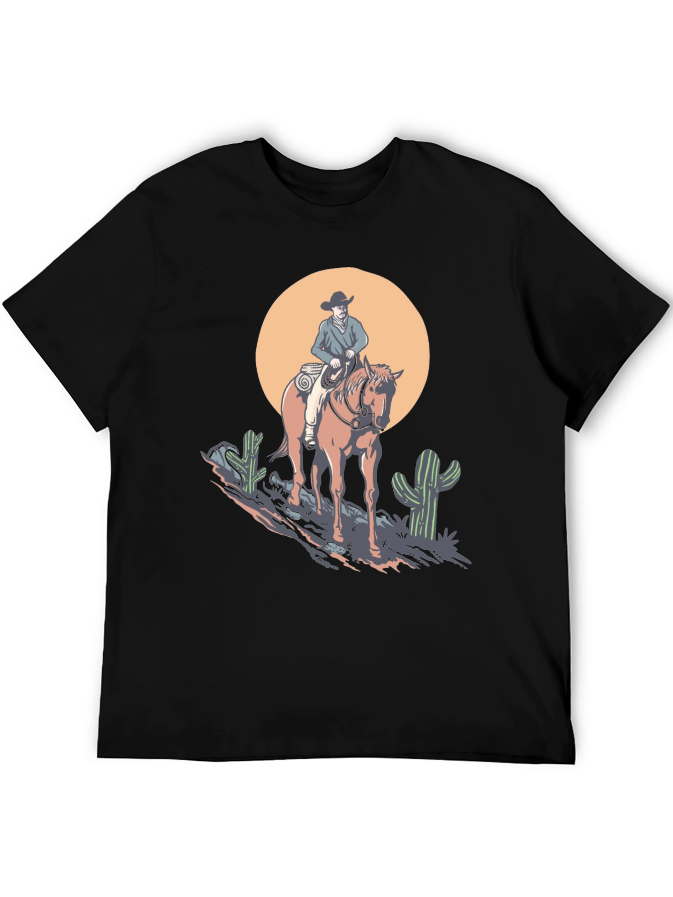 Cowboy Sunset Graphic Tee - Western Style