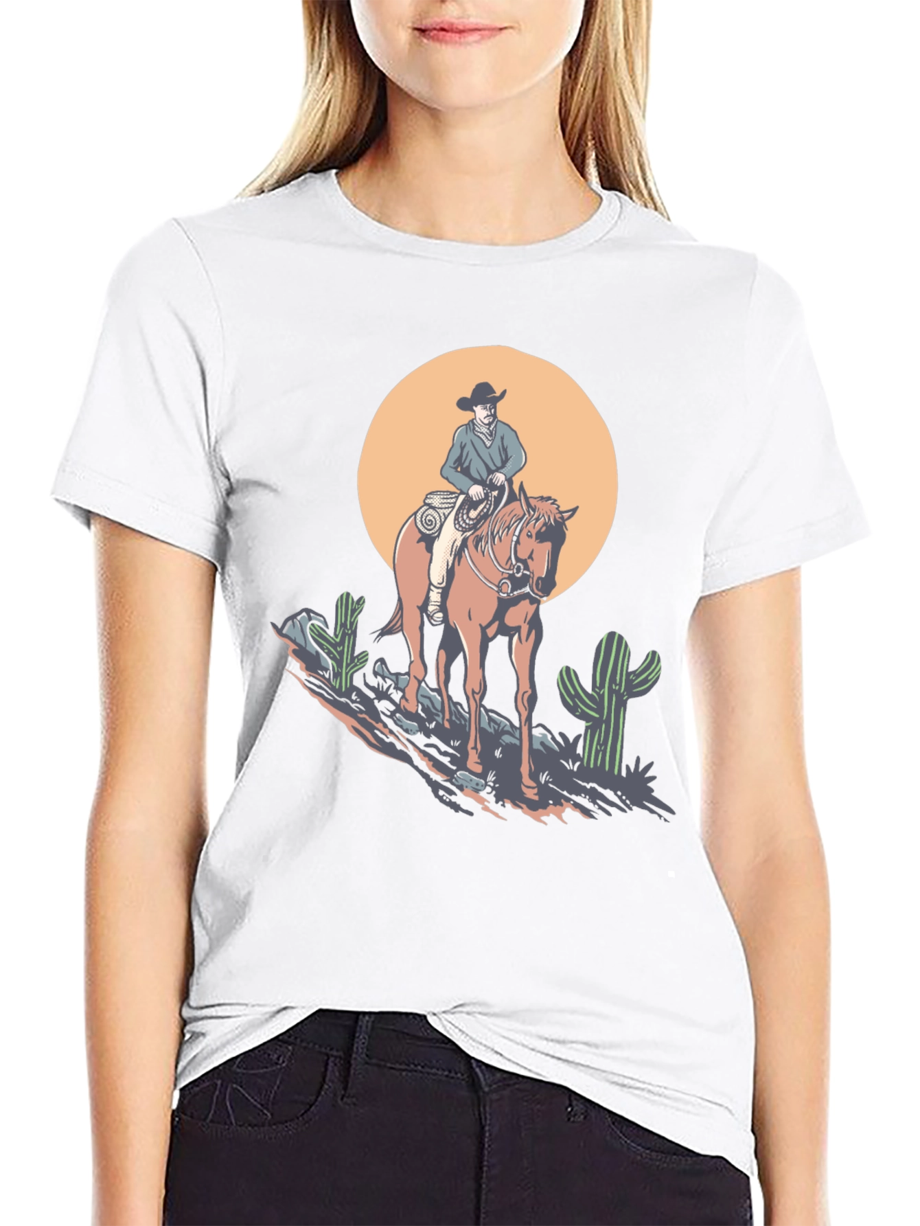 Cowboy Sunset Graphic Tee - Western Style