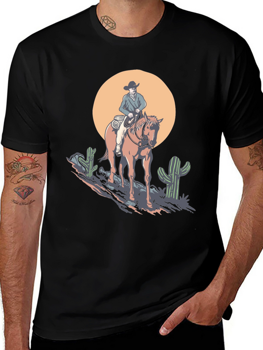 Cowboy Sunset Graphic Tee - Western Style