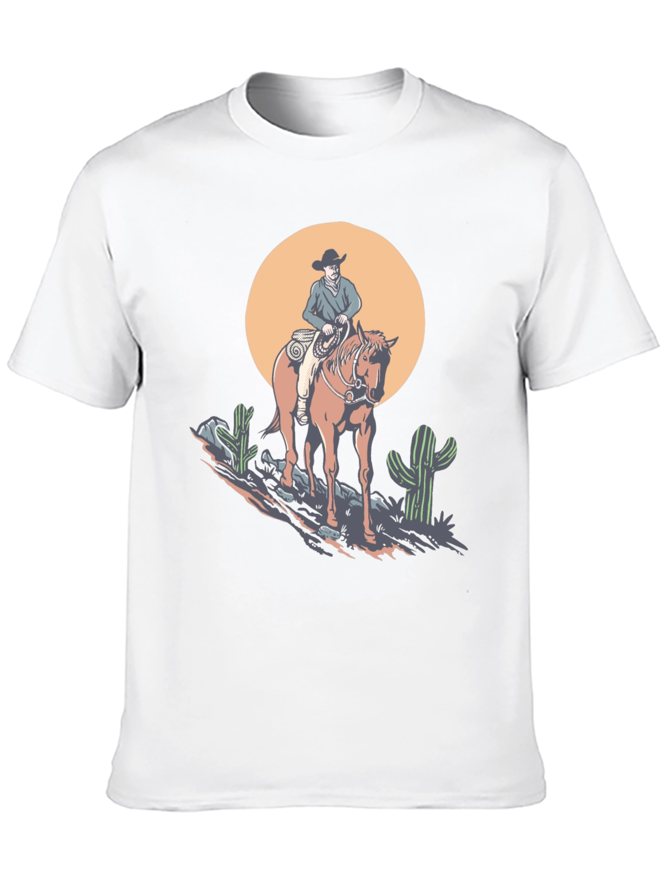 Cowboy Sunset Graphic Tee - Western Style