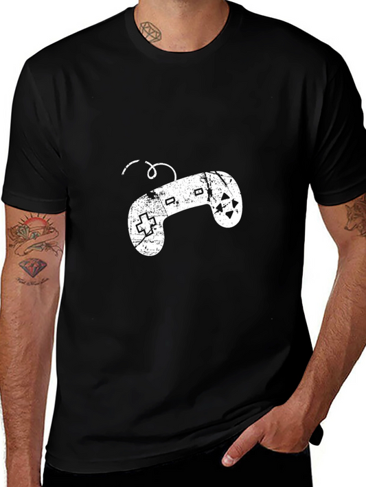 Gaming Controller Graphic T-Shirt - Black Cotton Tee