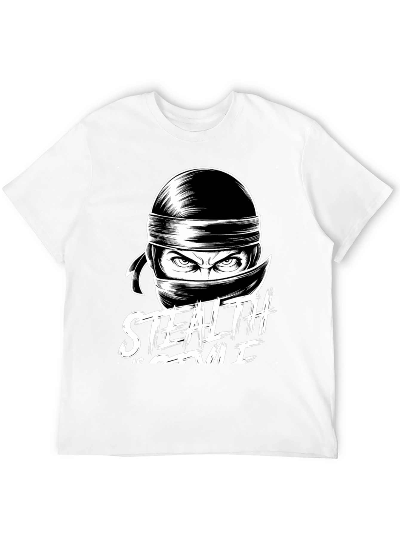 Stealth is Style Ninja Graphic Tee - Black