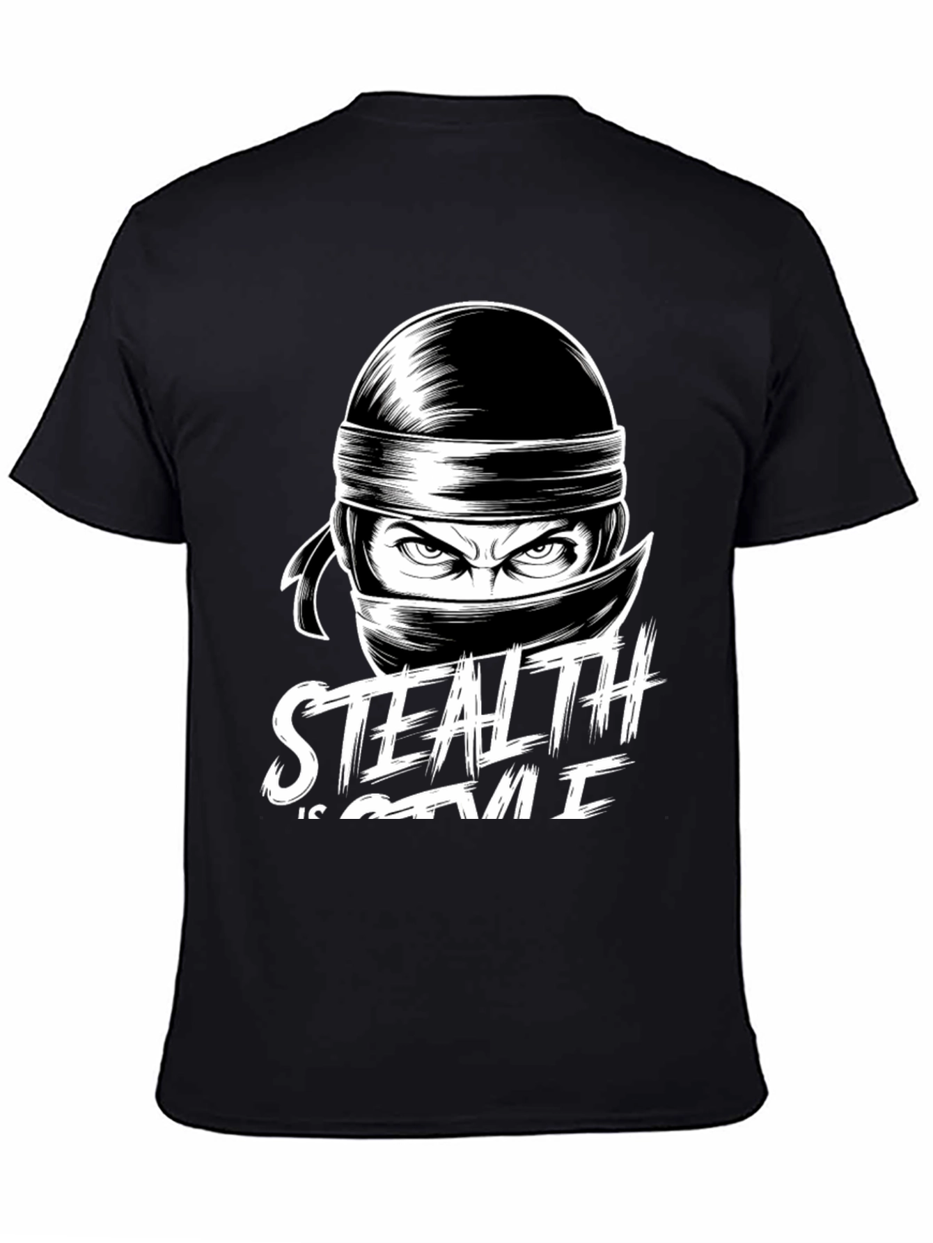 Stealth is Style Ninja Graphic Tee - Black