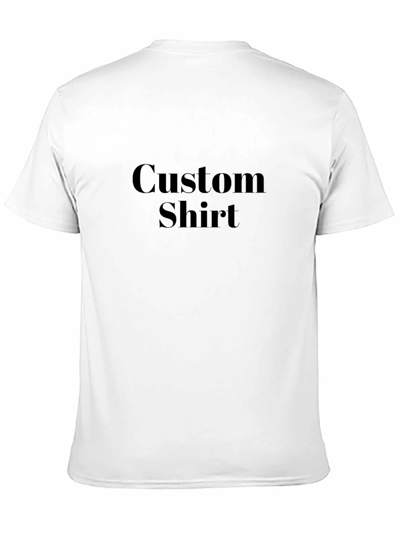 Customizable Black Cotton T-Shirt