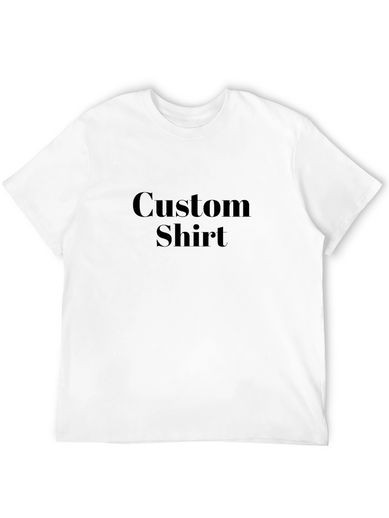 Customizable Black Cotton T-Shirt