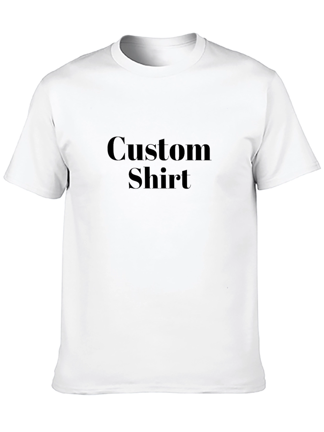 Customizable Black Cotton T-Shirt