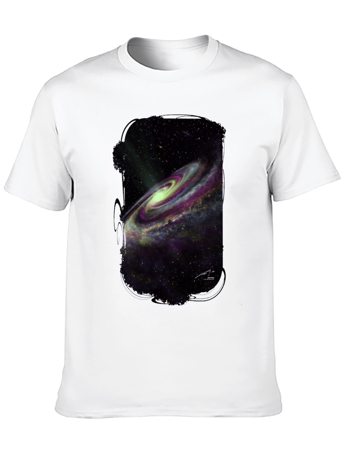 Galaxy Print Black T-Shirt