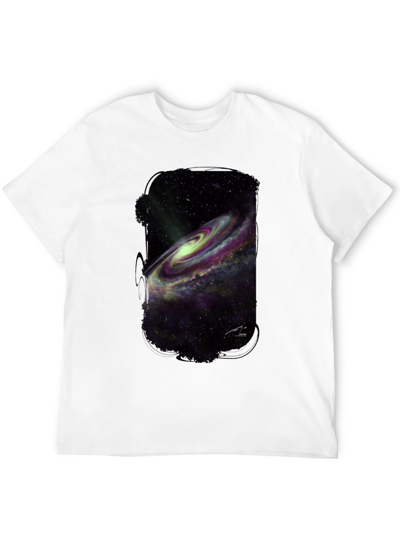 Galaxy Print Black T-Shirt