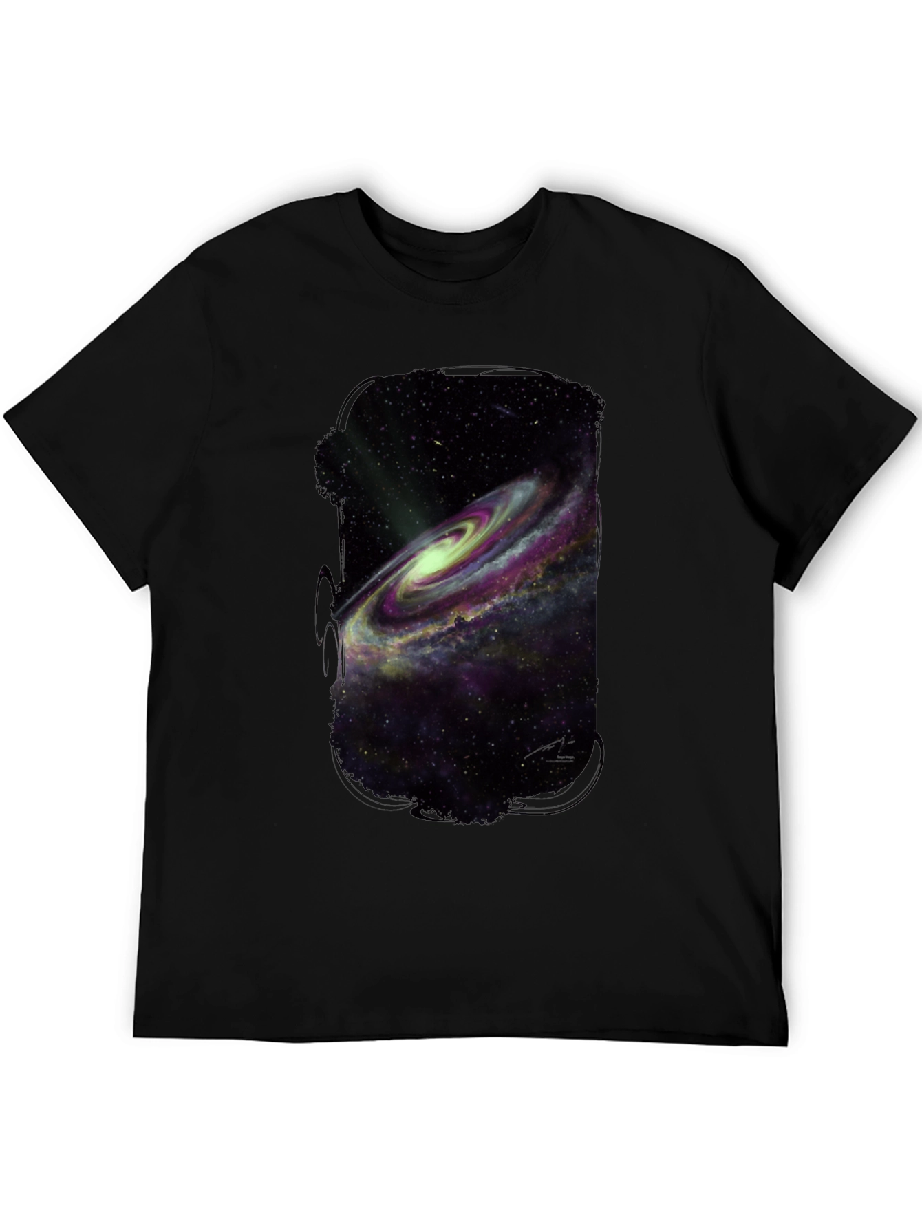 Galaxy Print Black T-Shirt