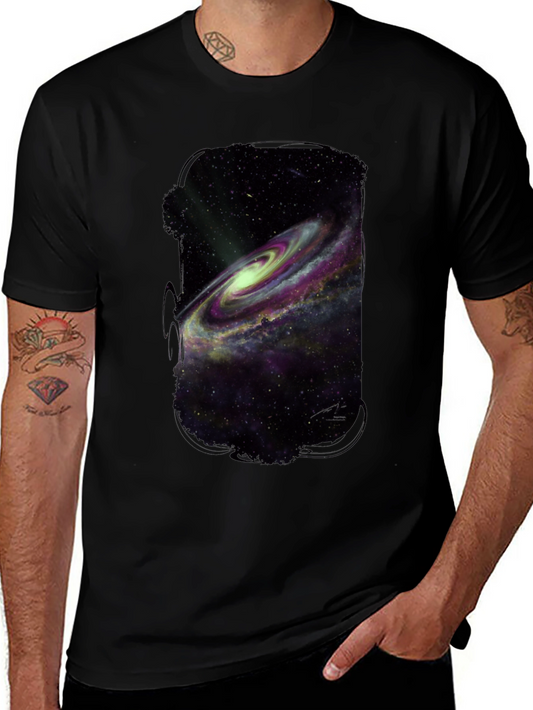 Galaxy Print Black T-Shirt