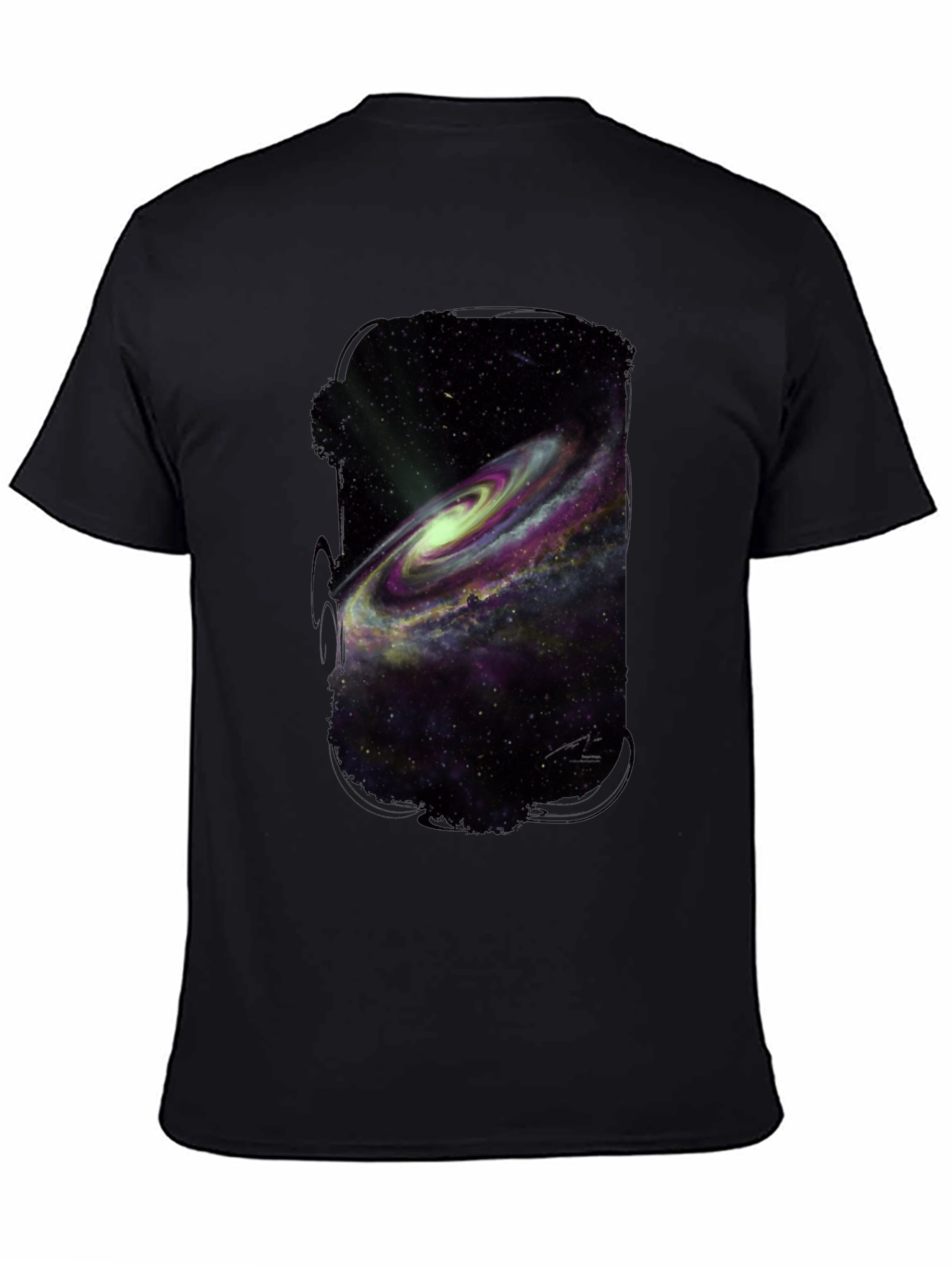 Galaxy Print Black T-Shirt
