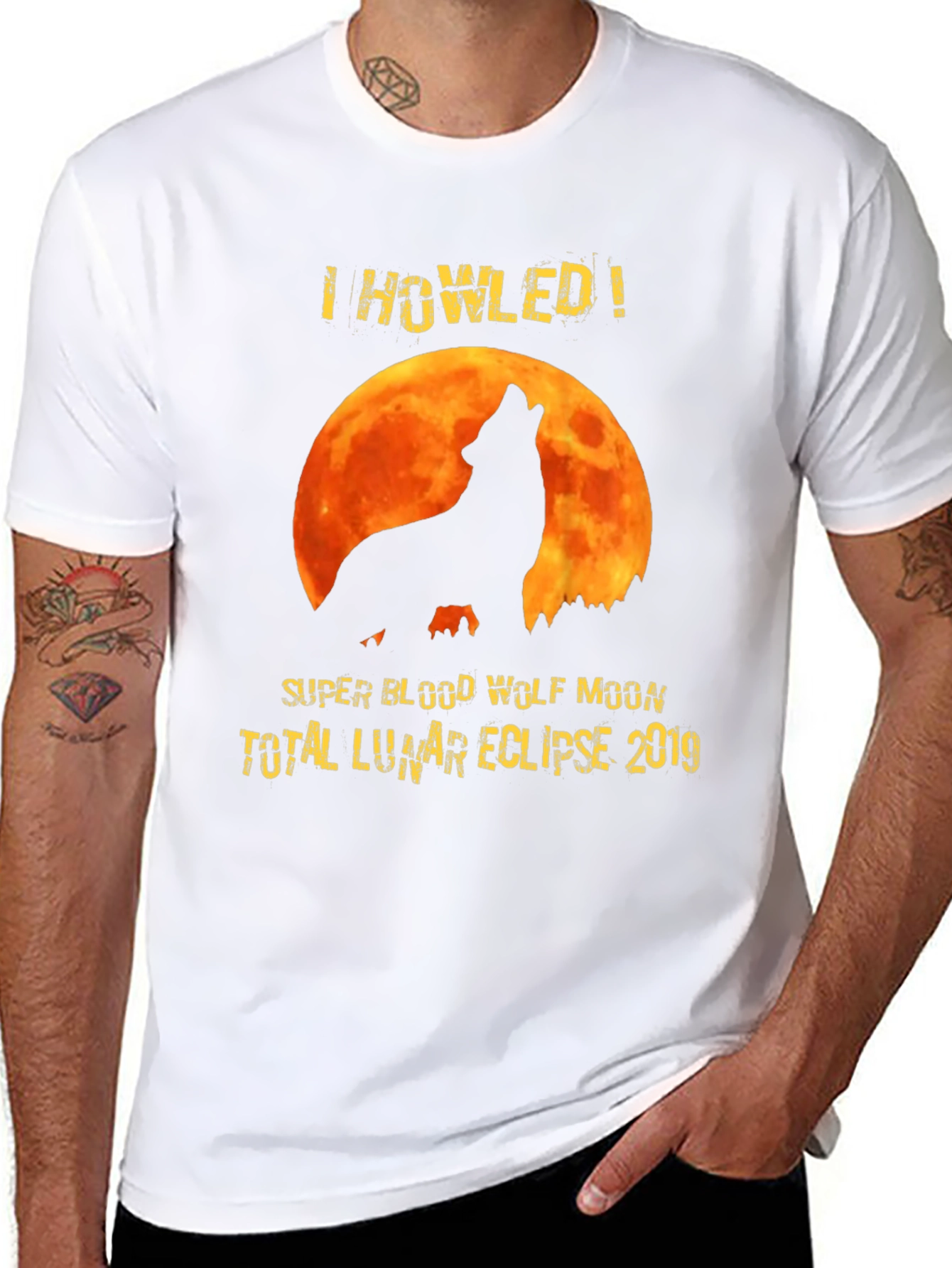 I Howled Wolf Moon Eclipse Graphic Tee