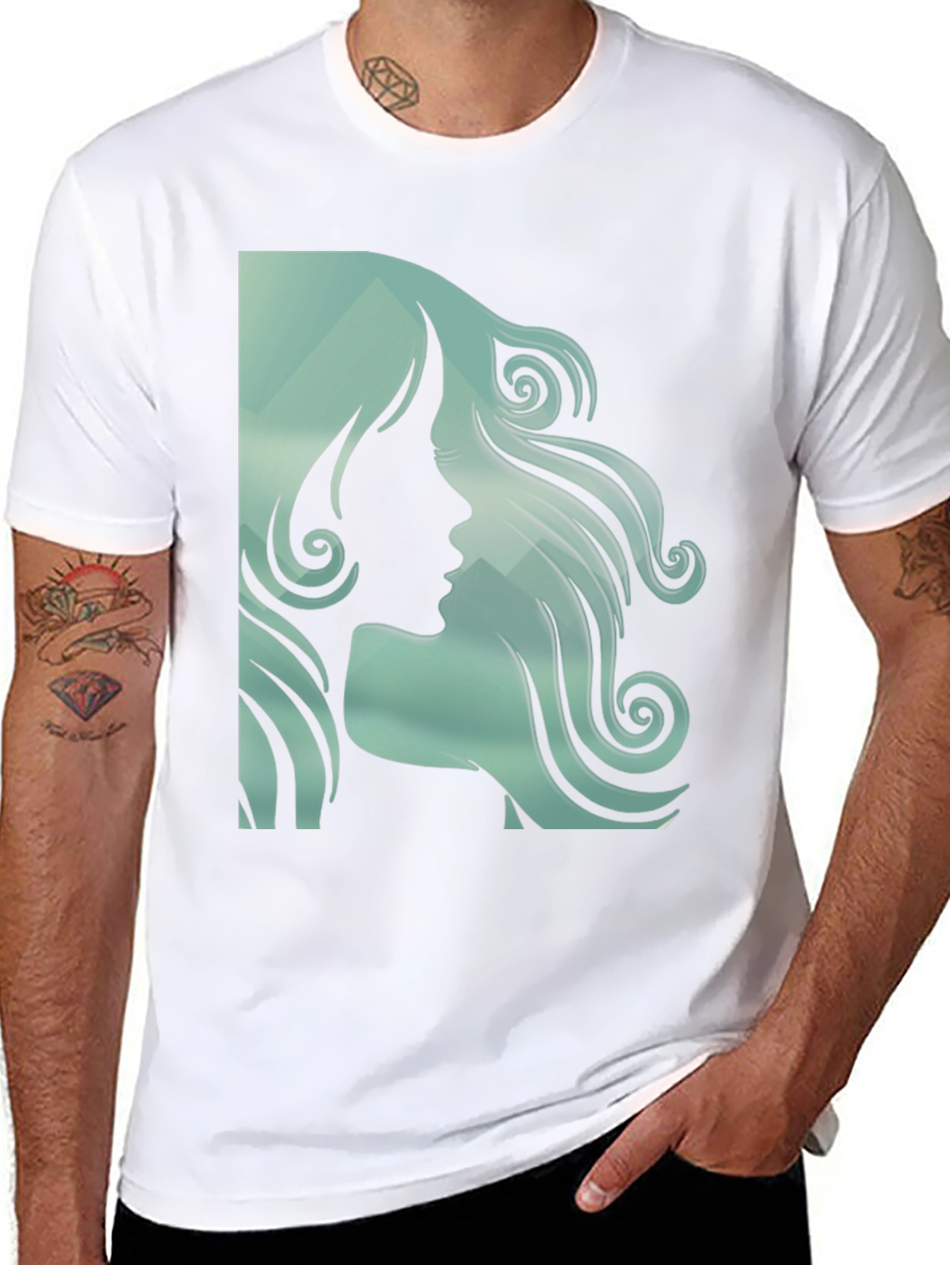 Elegant Silhouette Graphic Tee - Modern Unisex Design