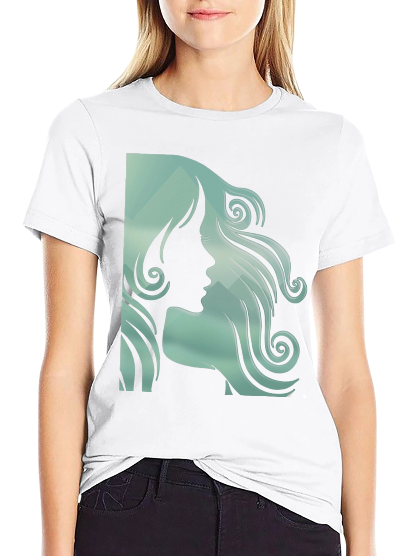 Elegant Silhouette Graphic Tee - Modern Unisex Design