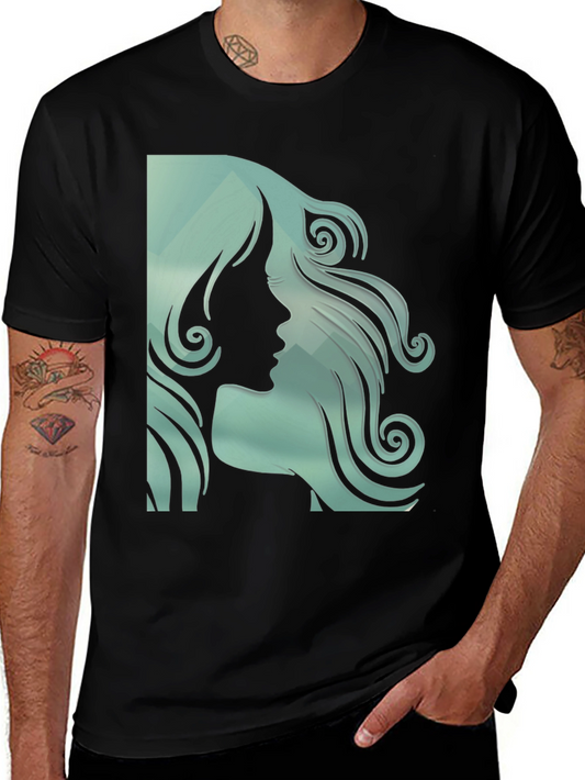 Elegant Silhouette Graphic Tee - Modern Unisex Design