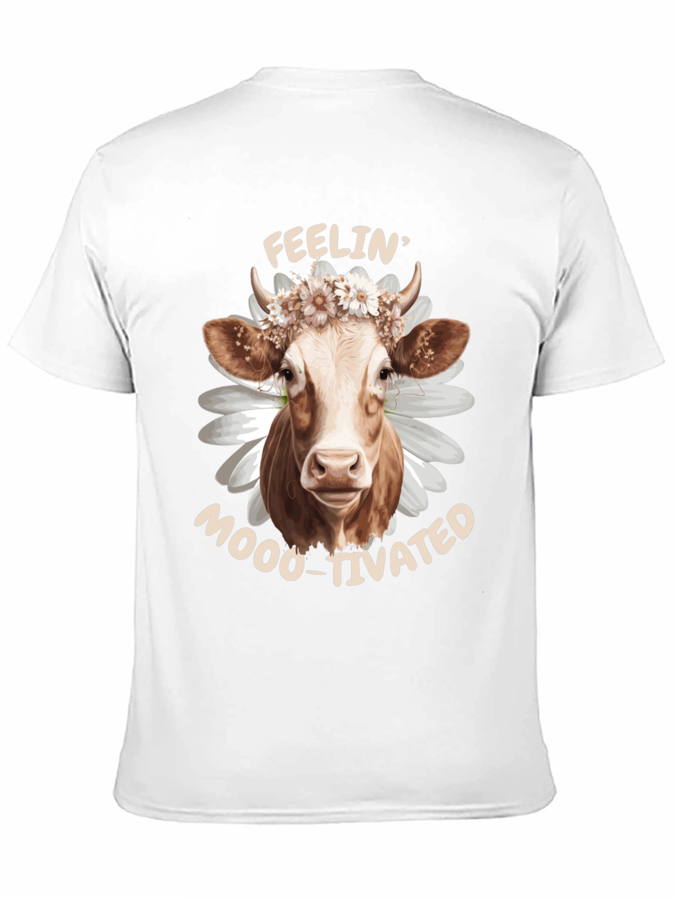 Feelin Moo-tivated Cow Graphic Tee