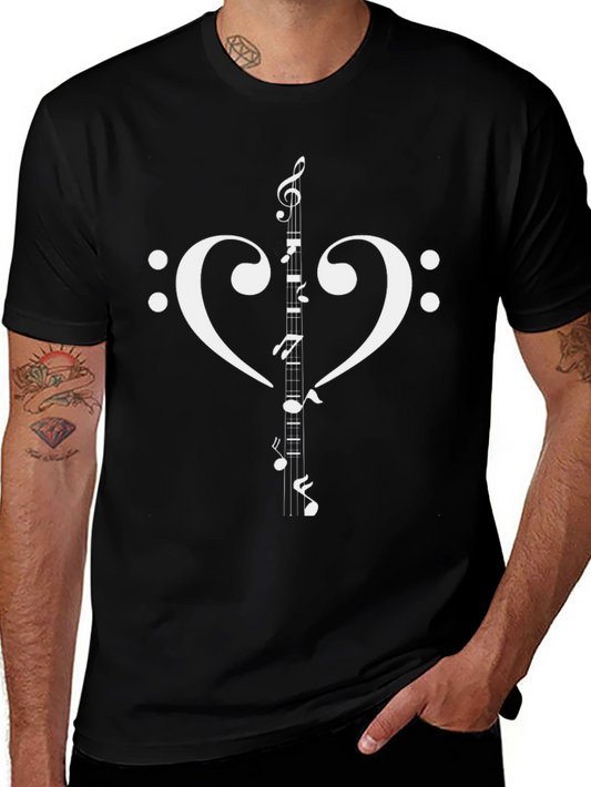 Musical Heartbeat T-Shirt - Black