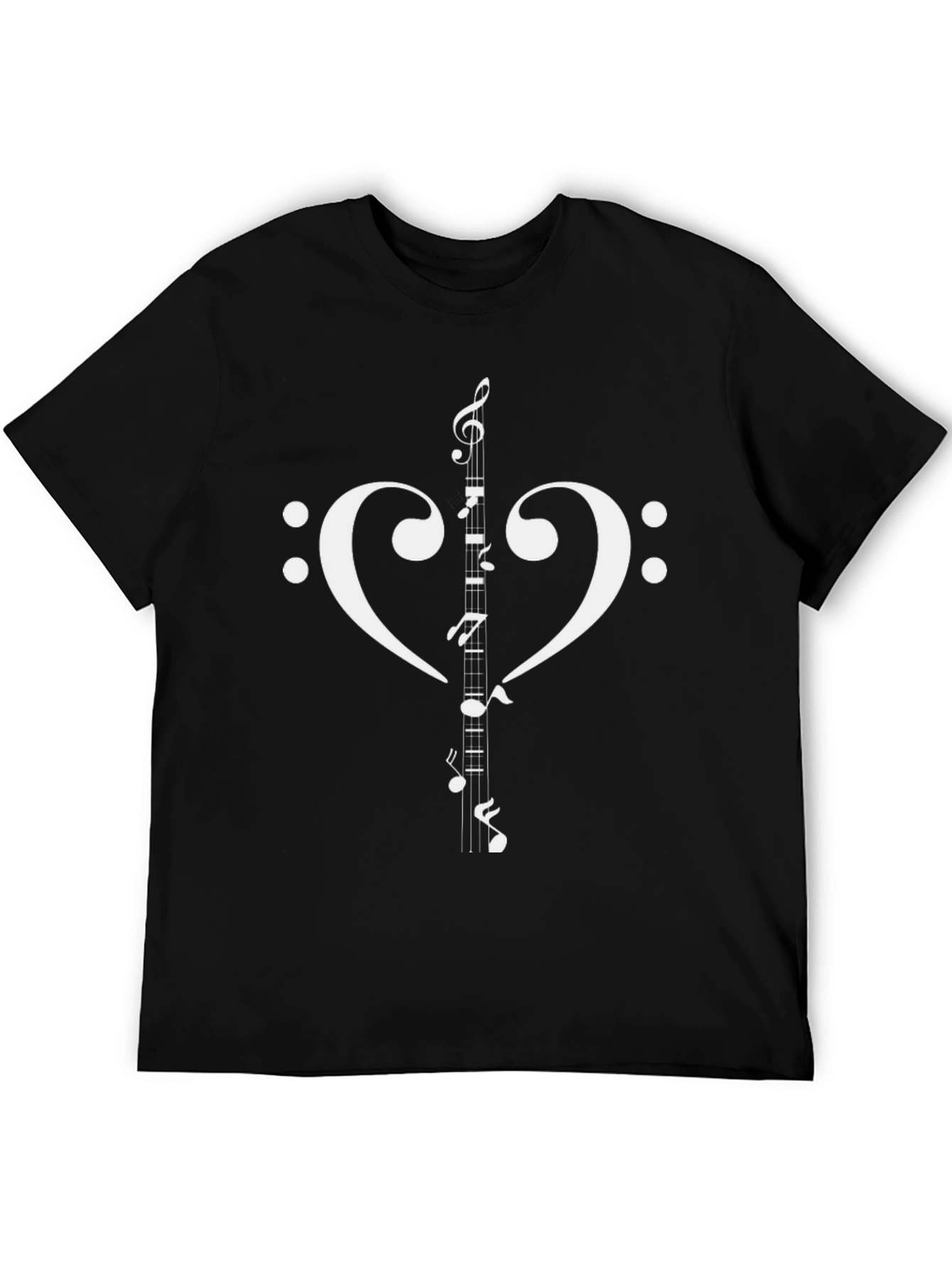 Musical Heartbeat T-Shirt - Black