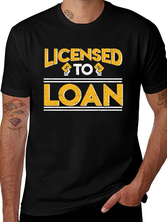 Licensed to Loan Black Cotton T-Shirt