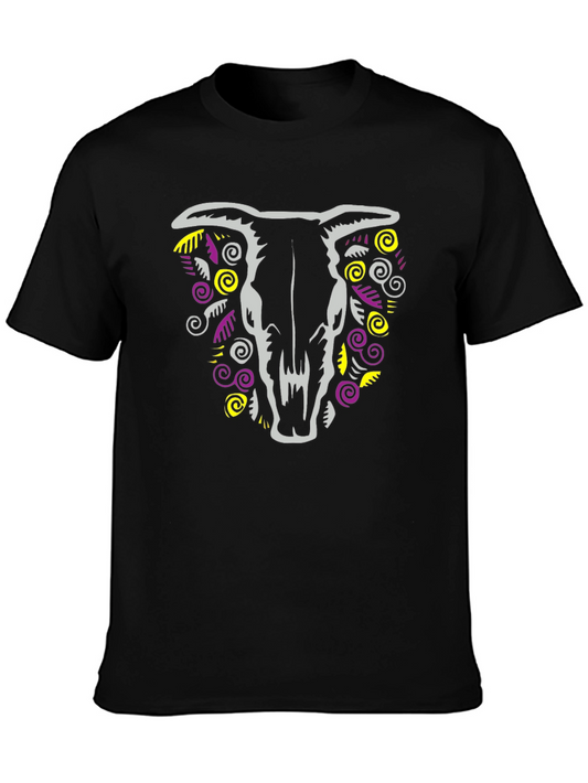 Skull Graphic T-Shirt - Trendy Mens Tee