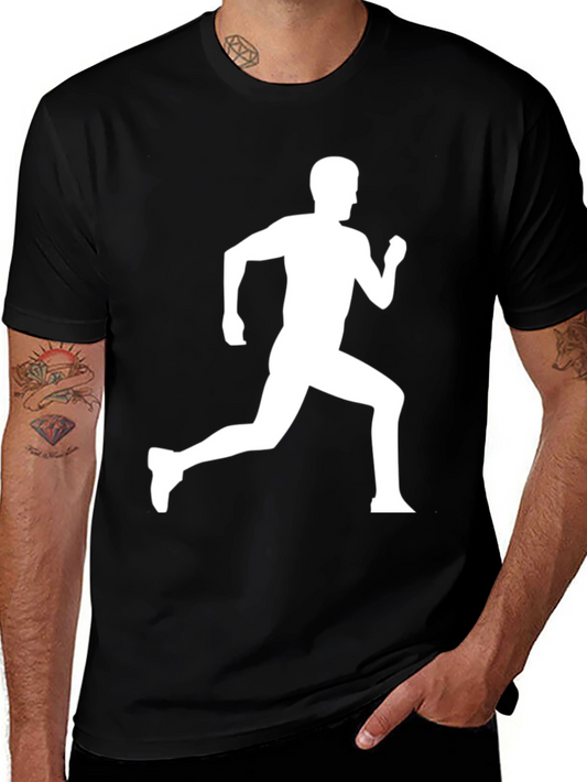 Runner Silhouette Graphic Black T-Shirt