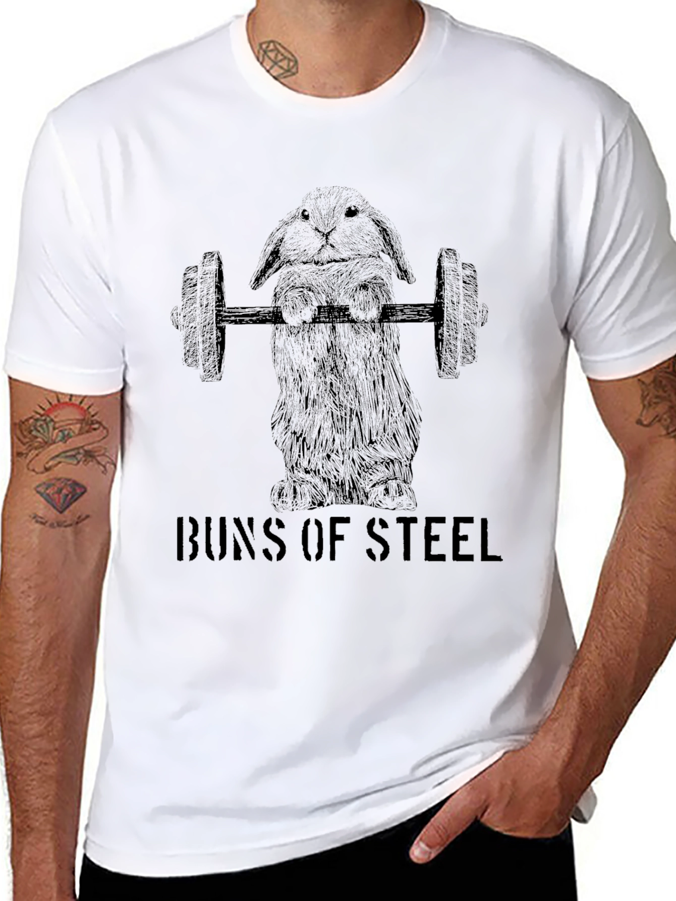 Buns of Steel - Funny Gym Bunny T-Shirt