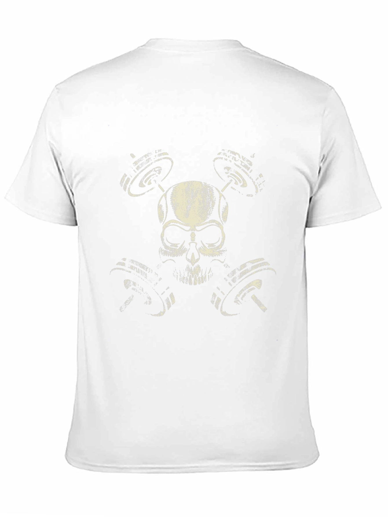 Skull Dumbbell T-Shirt - Gym Fitness Apparel