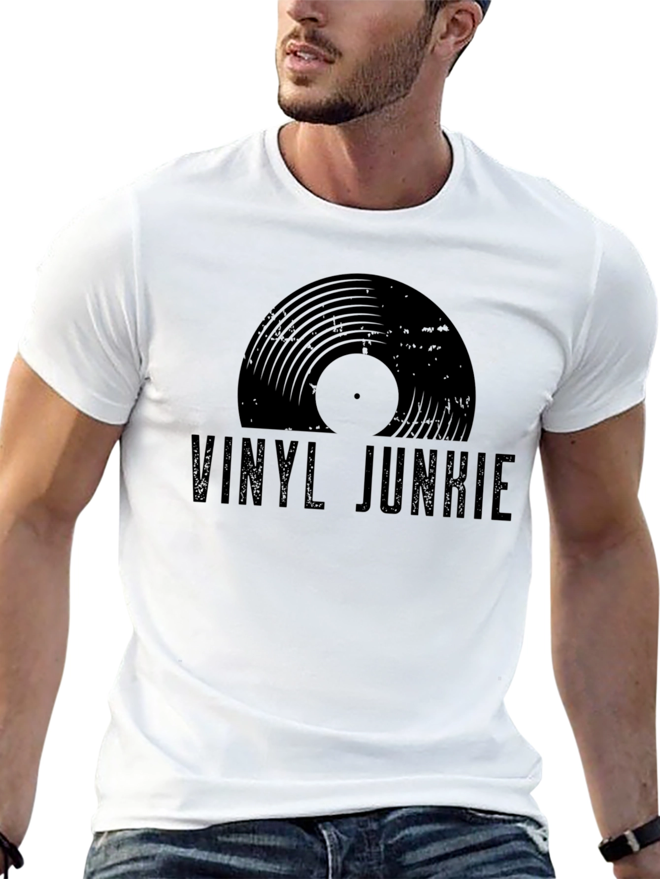 Vinyl Junkie T-Shirt - Music Lover Tee