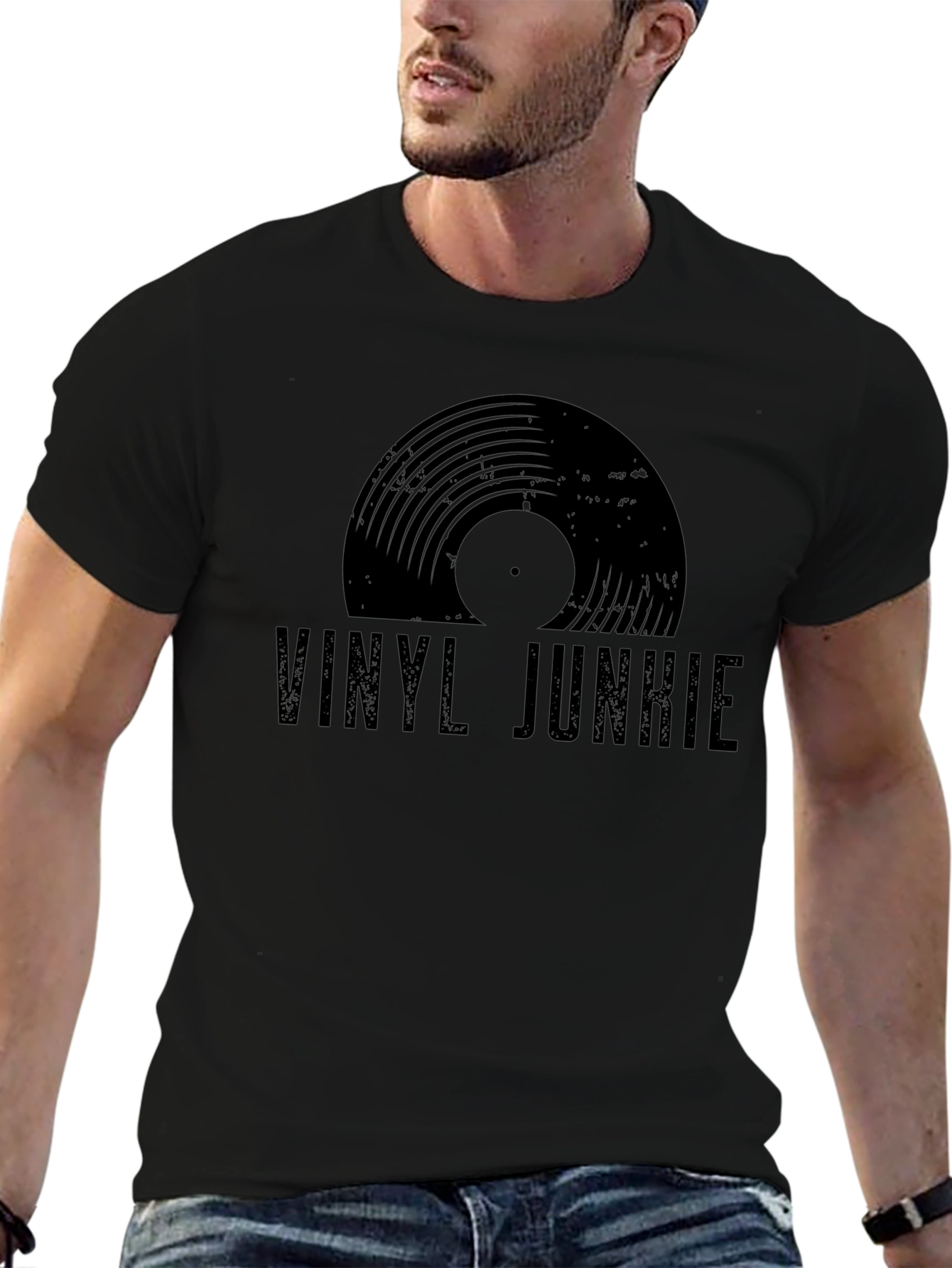 Vinyl Junkie T-Shirt - Music Lover Tee