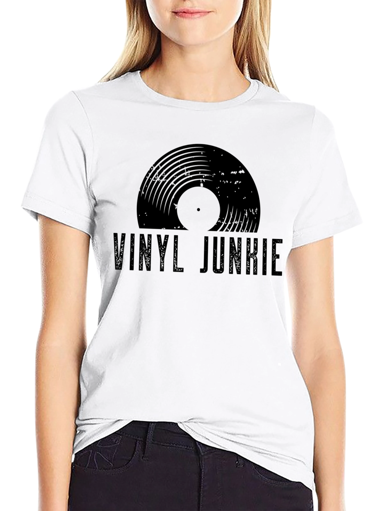 Vinyl Junkie T-Shirt - Music Lover Tee