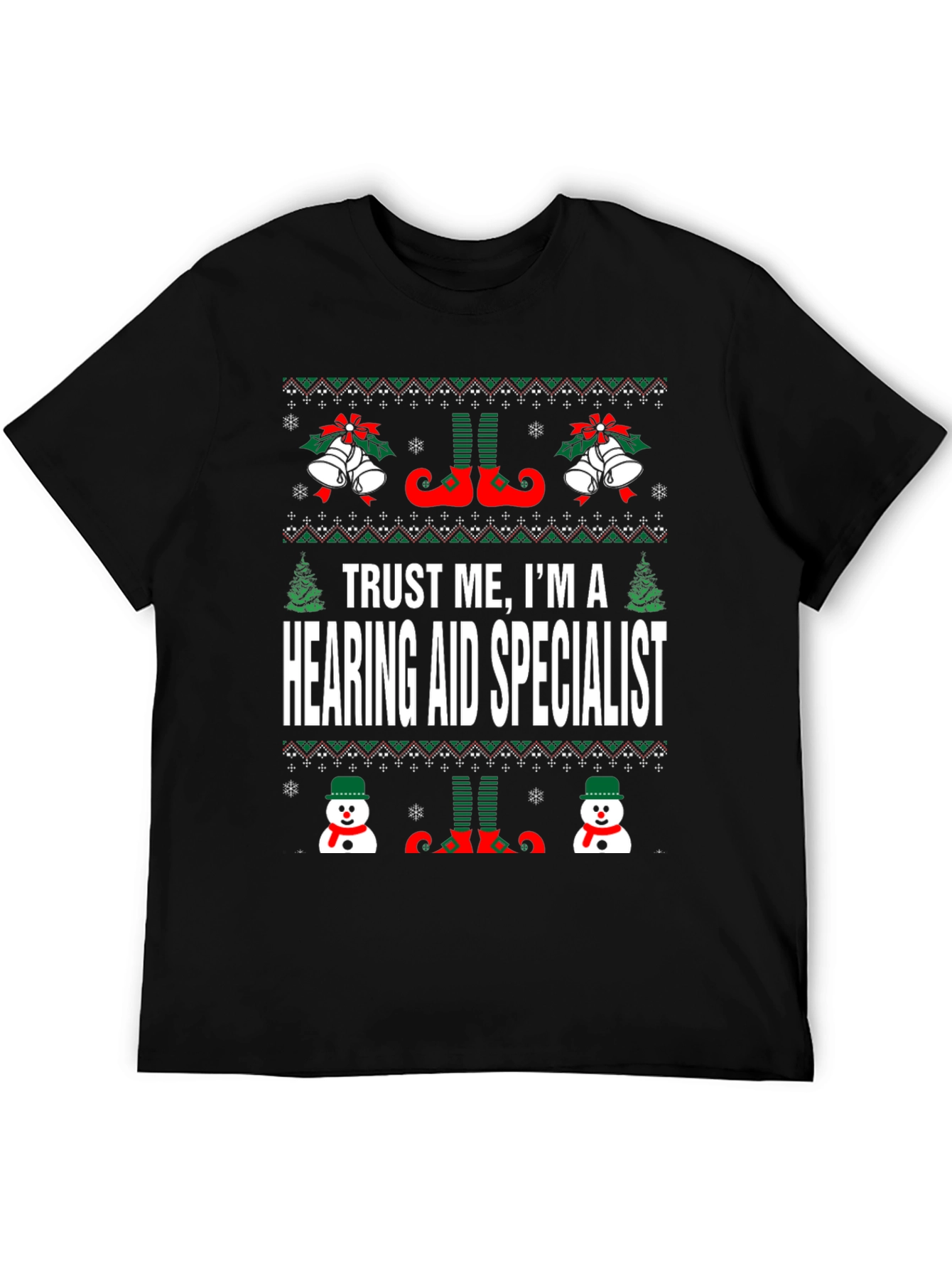 Hearing Aid Specialist Ugly Christmas T-Shirt