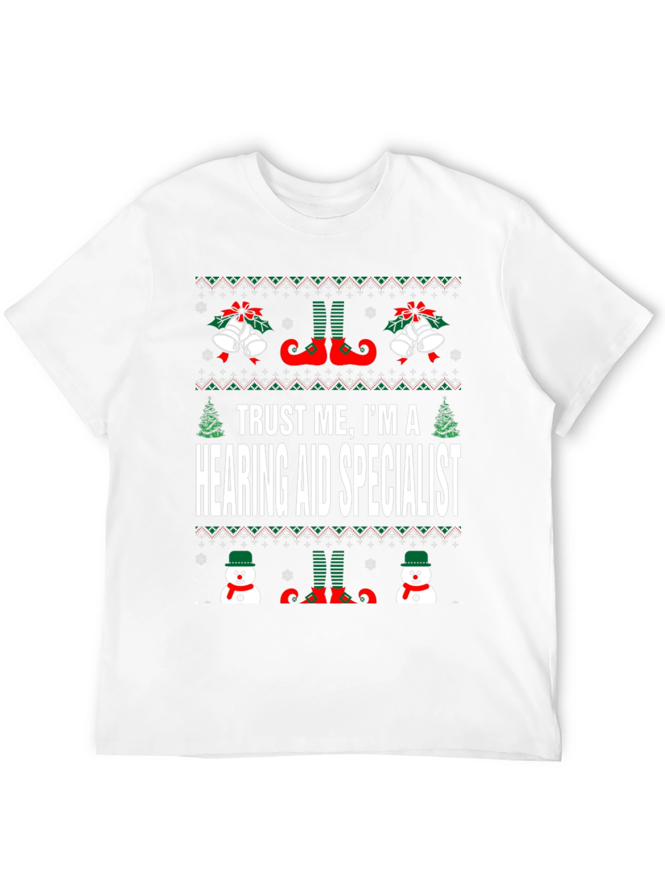 Hearing Aid Specialist Ugly Christmas T-Shirt