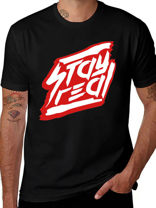 Stay Real Black Graphic Tee - Modern Streetwear Style