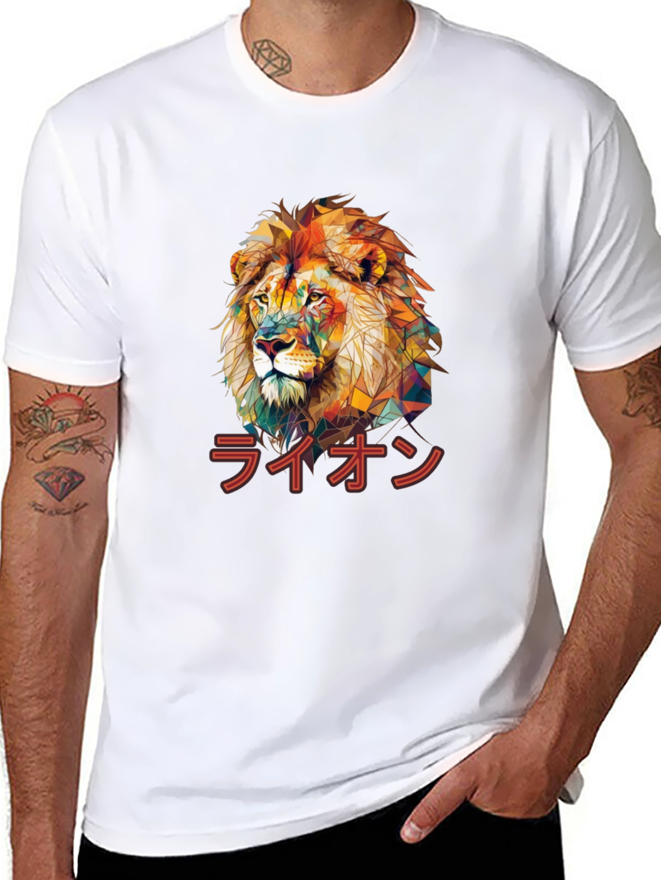 Lion Graphic Print T-Shirt - Stylish Mens Tee