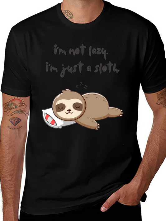 Lazy Sloth Graphic T-Shirt - Comfy & Funny!