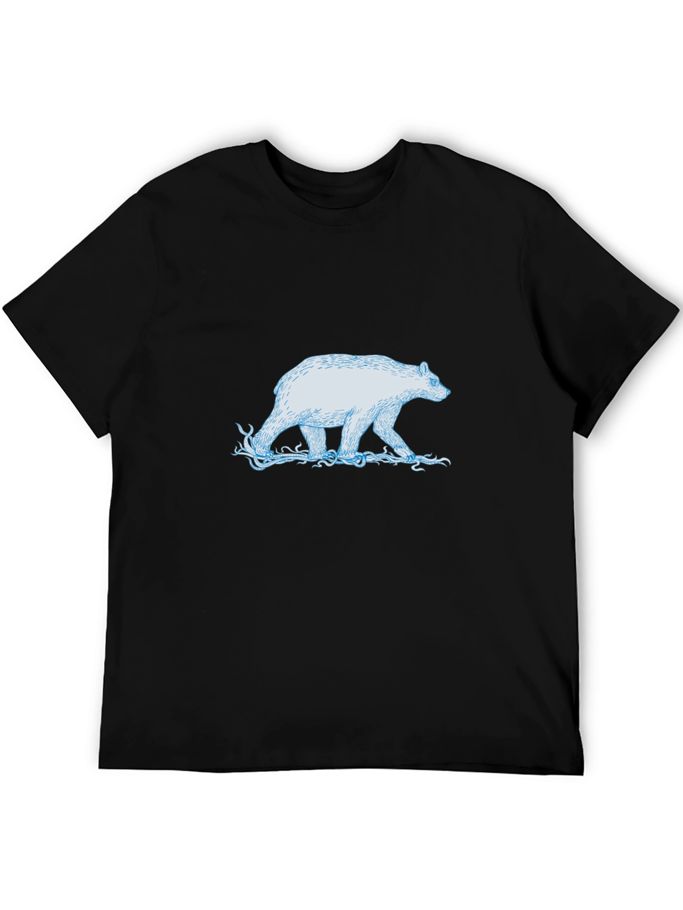 Polar Bear Graphic Tee - Black Cotton
