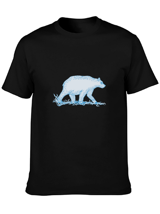 Polar Bear Graphic Tee - Black Cotton