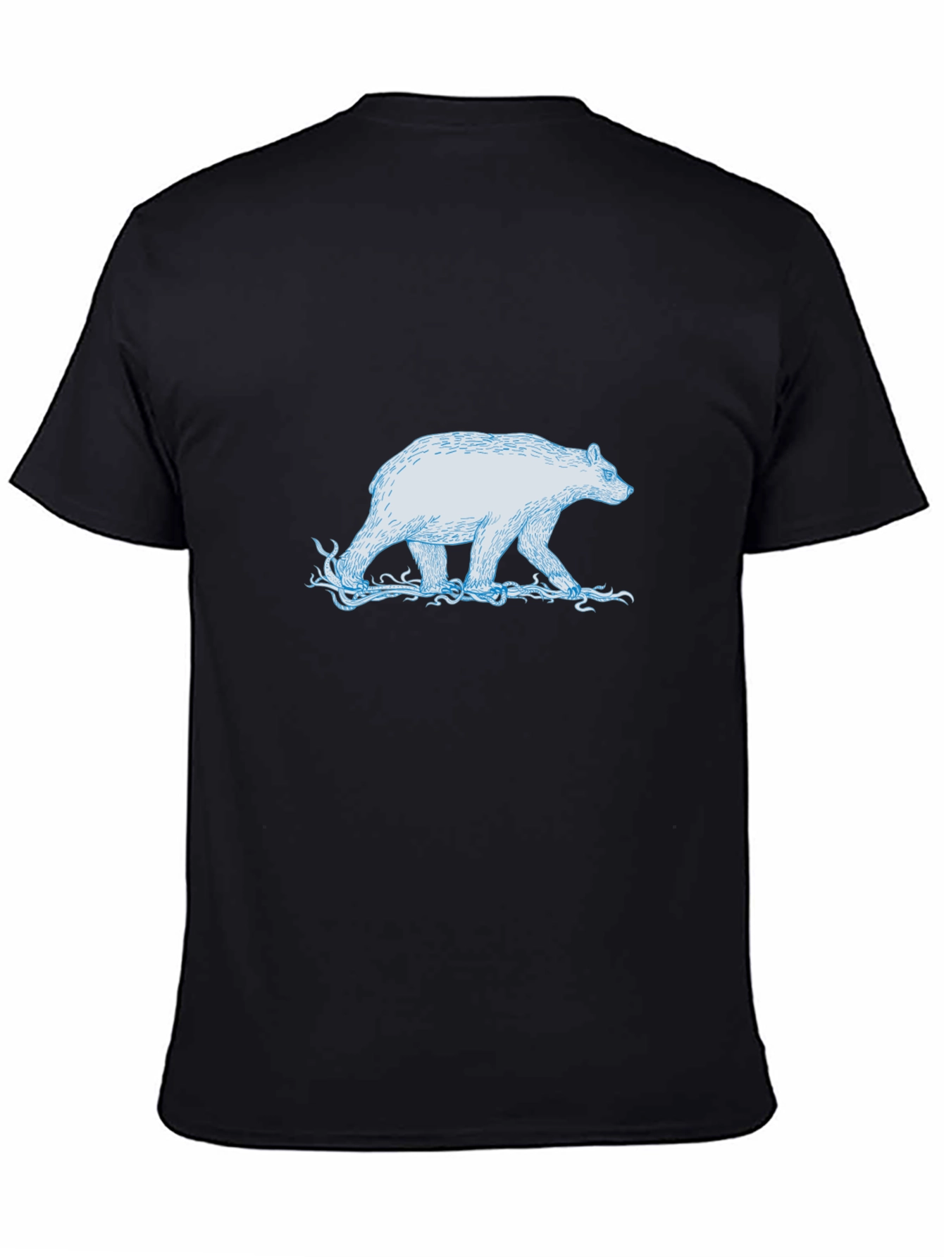 Polar Bear Graphic Tee - Black Cotton