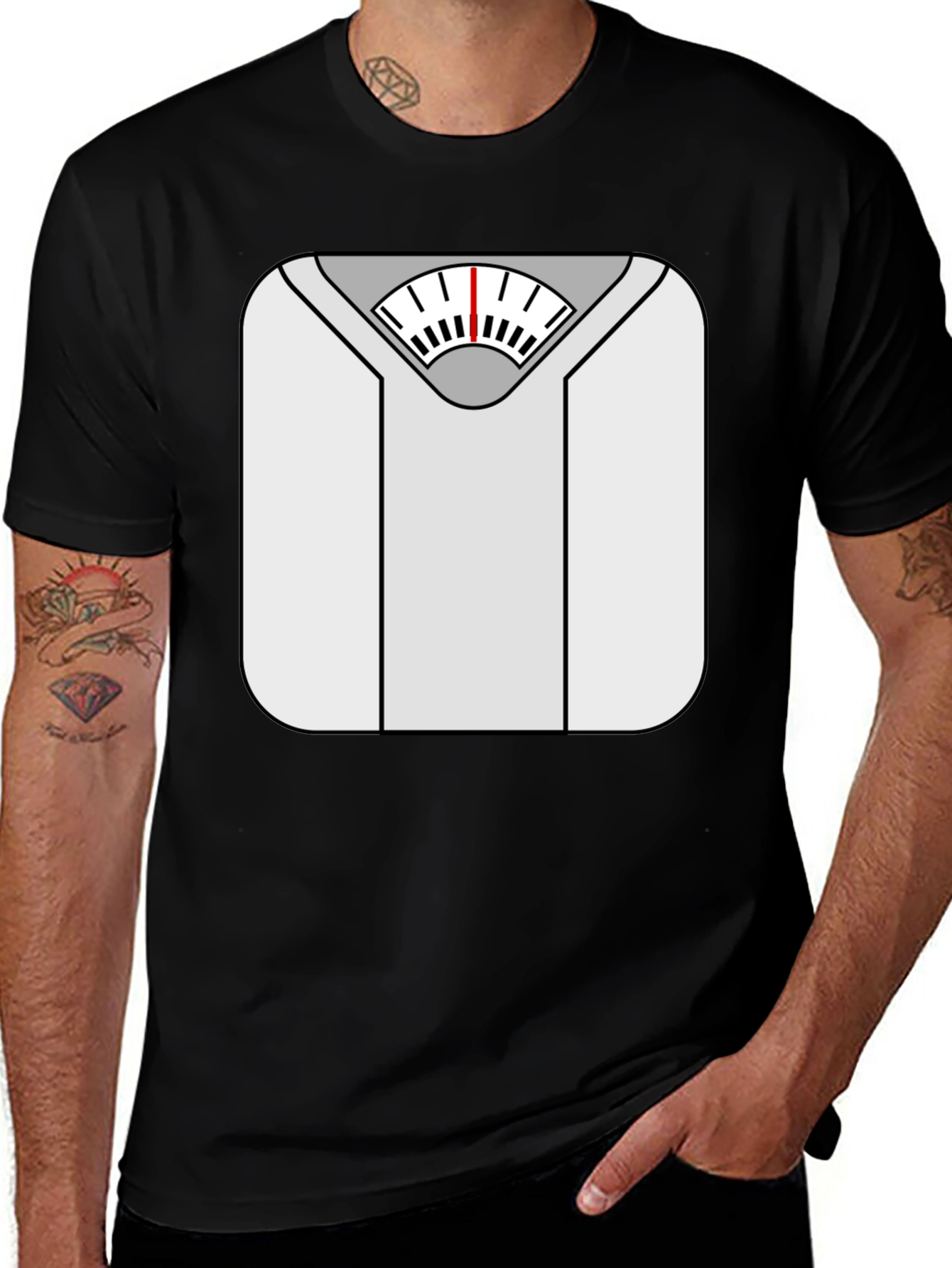 Weight Scale Graphic Tee - Funny Fitness Shirt